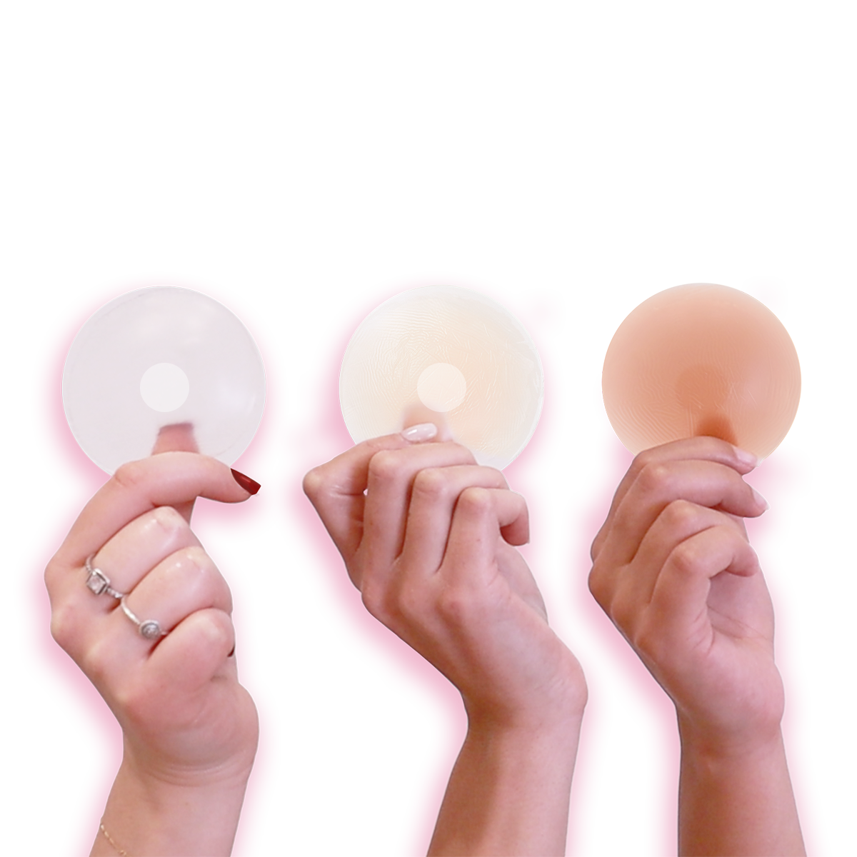 Booby Tape Silicone Nipple Covers in Clear Light and Medium — Three Shades │ Winsome Girl Fashion
