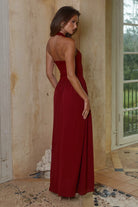 Abigail Square Neck Maxi Dress in Cherry