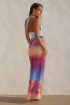 Runaway The Label - Alexis Halter Cut Out Maxi Dress in Nadia Pink Ombre