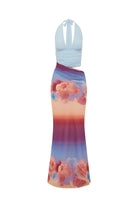 Runaway The Label - Alexis Halter Cut Out Maxi Dress in Nadia Pink Ombre