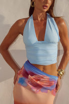 Runaway The Label - Alexis Halter Cut Out Maxi Dress in Nadia Pink Ombre