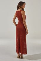 Ariya Sleeveless Knit Maxi Dress in Rust Metallic by Runaway The Label | Winsome Girl Fashion 