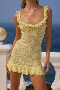 Runaway The Label - Ava Mini Dress in Lemon