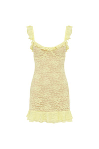 Runaway The Label - Ava Mini Dress in Lemon