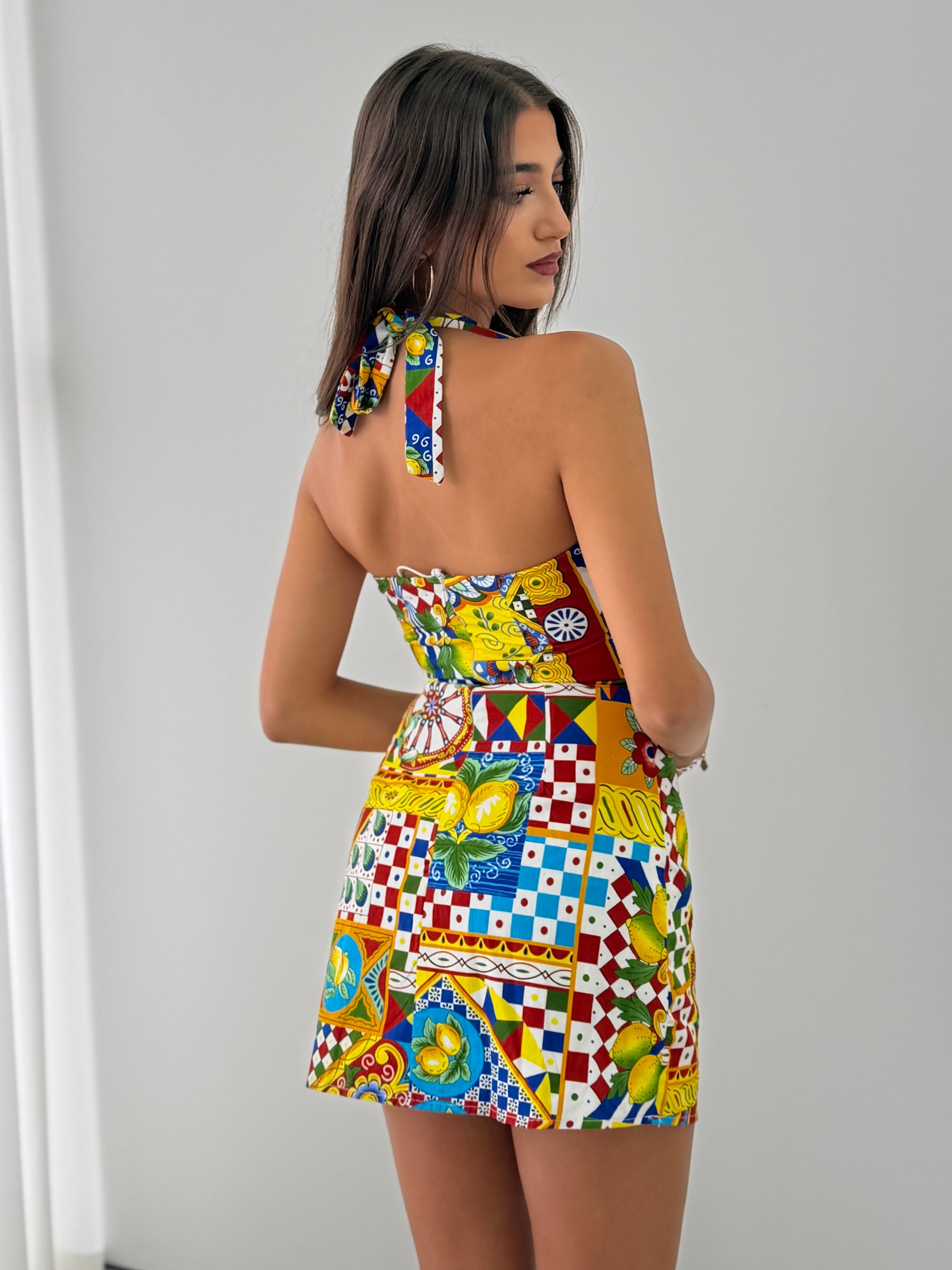 Aera Mini Dress in Phaedra Print