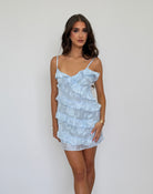 Aisha Mini Dress in Sky Blue
