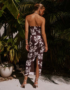 Akeli Midi Dress in Chocolate
