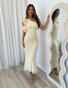 Aurelia One Shoulder Maxi Dress in Lemon