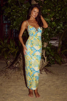 Anacapri Lemon Midi Dress