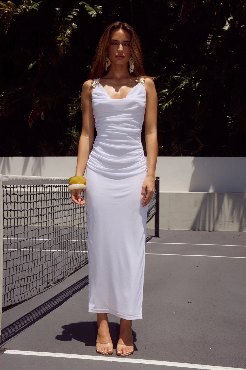 Balin Midi Dress in White