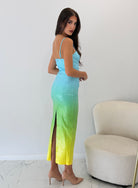 Benito Midi Dress in Blue Ombre