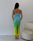 Benito Midi Dress in Blue Ombre