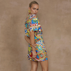 Brizzie Mini Dress in Phaedra Print