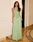 Caliana High Neck Maxi Dress in Fern by Runaway The Label | Winsome Girl Fashion 