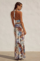 Runaway The Label - Lotus Cowl Halter Top in Zarla Choc