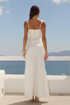 Runaway The Label - Medina Ruched Sequin Top in Off White