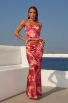 Runaway The Label - Verity Reverse Halter Neck Top in Moana Pink