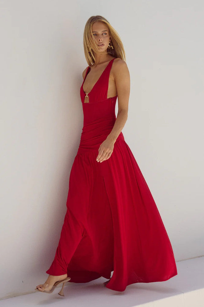  Denver Maxi Dress in Cherry