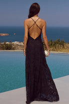 Runaway The Label - Ellerby Frill Trim Maxi Dress in Black