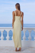 Esme High Split Maxi Dress in Buttermilk