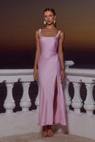 Esme High Split Maxi Dress in Petal