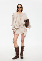 Elements Mini Dress in Beige
