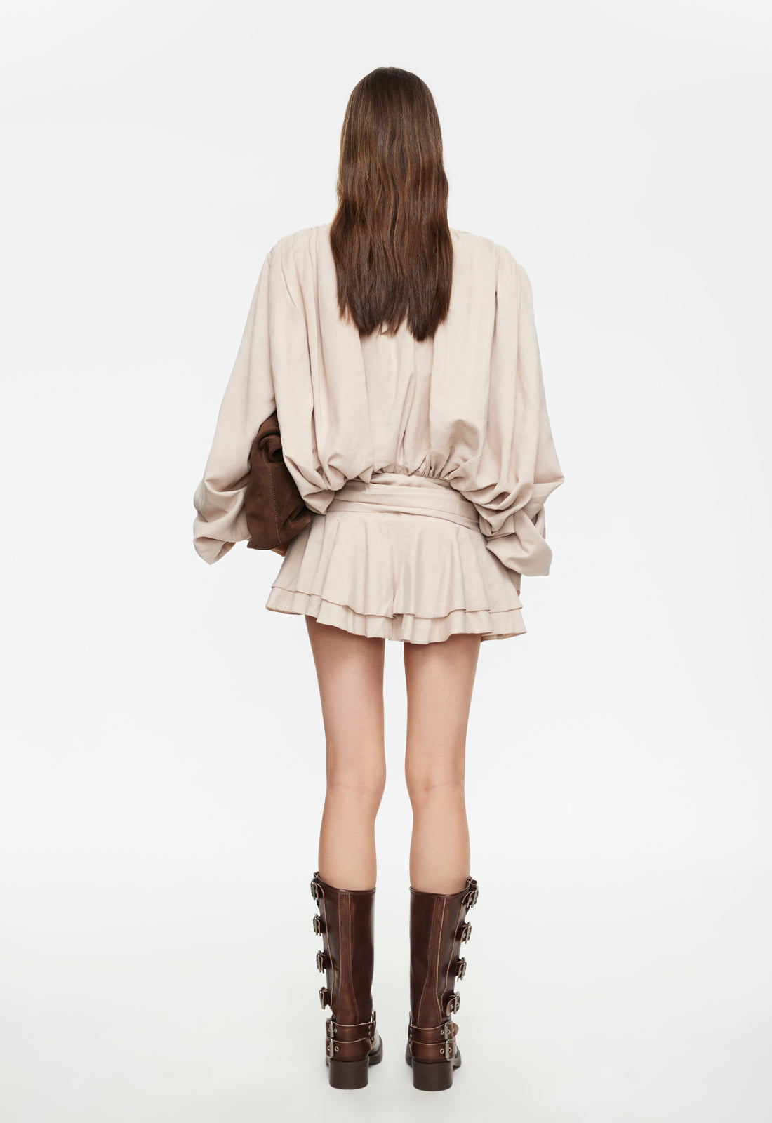 Elements Mini Dress in Beige