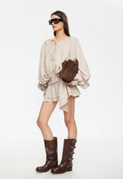 Elements Mini Dress in Beige
