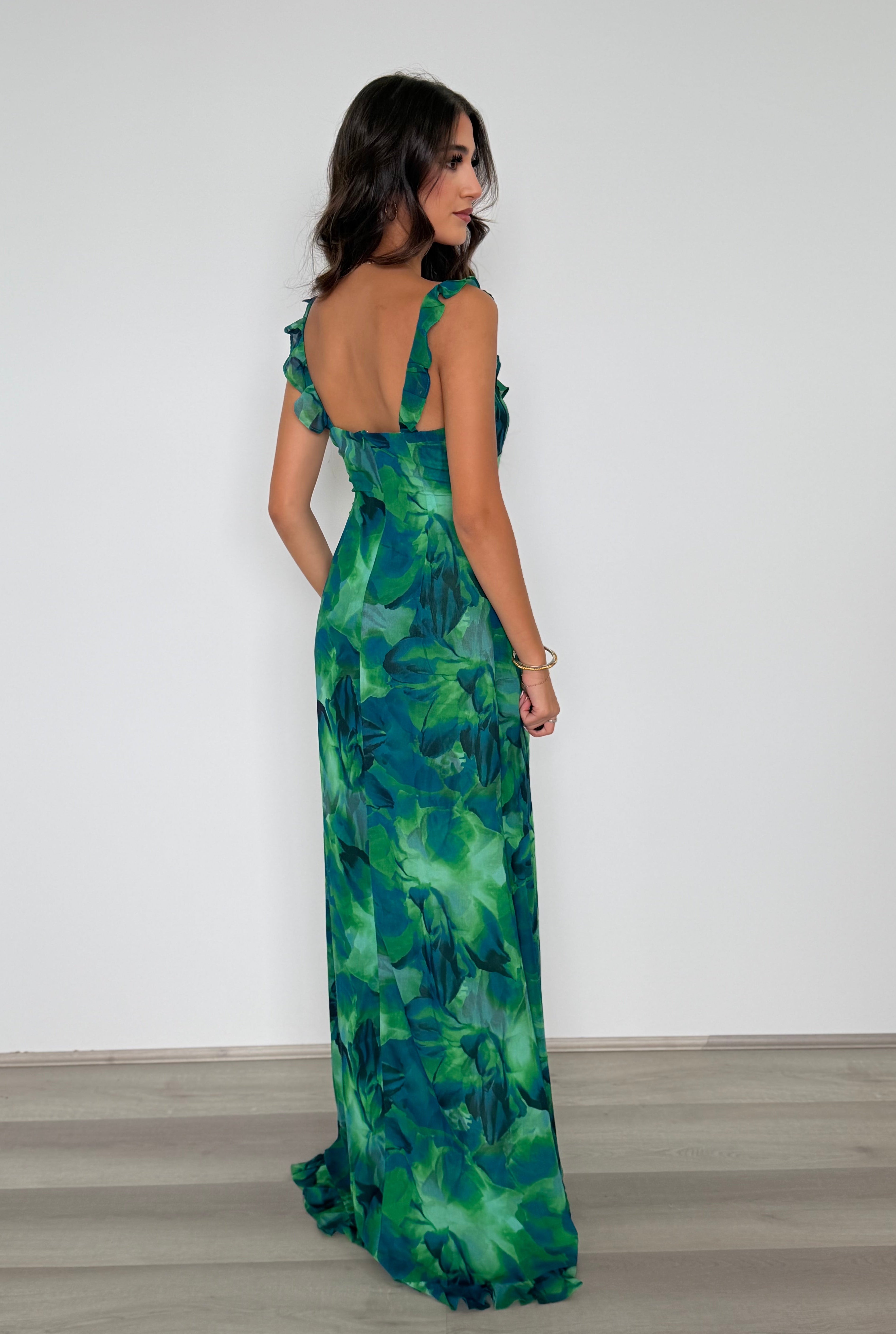  Evey Maxi Dress in Calista Green
