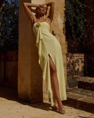 Runaway The Label Fiora Maxi Dress Butter Strapless Neckline | Winsome Girl Fashion