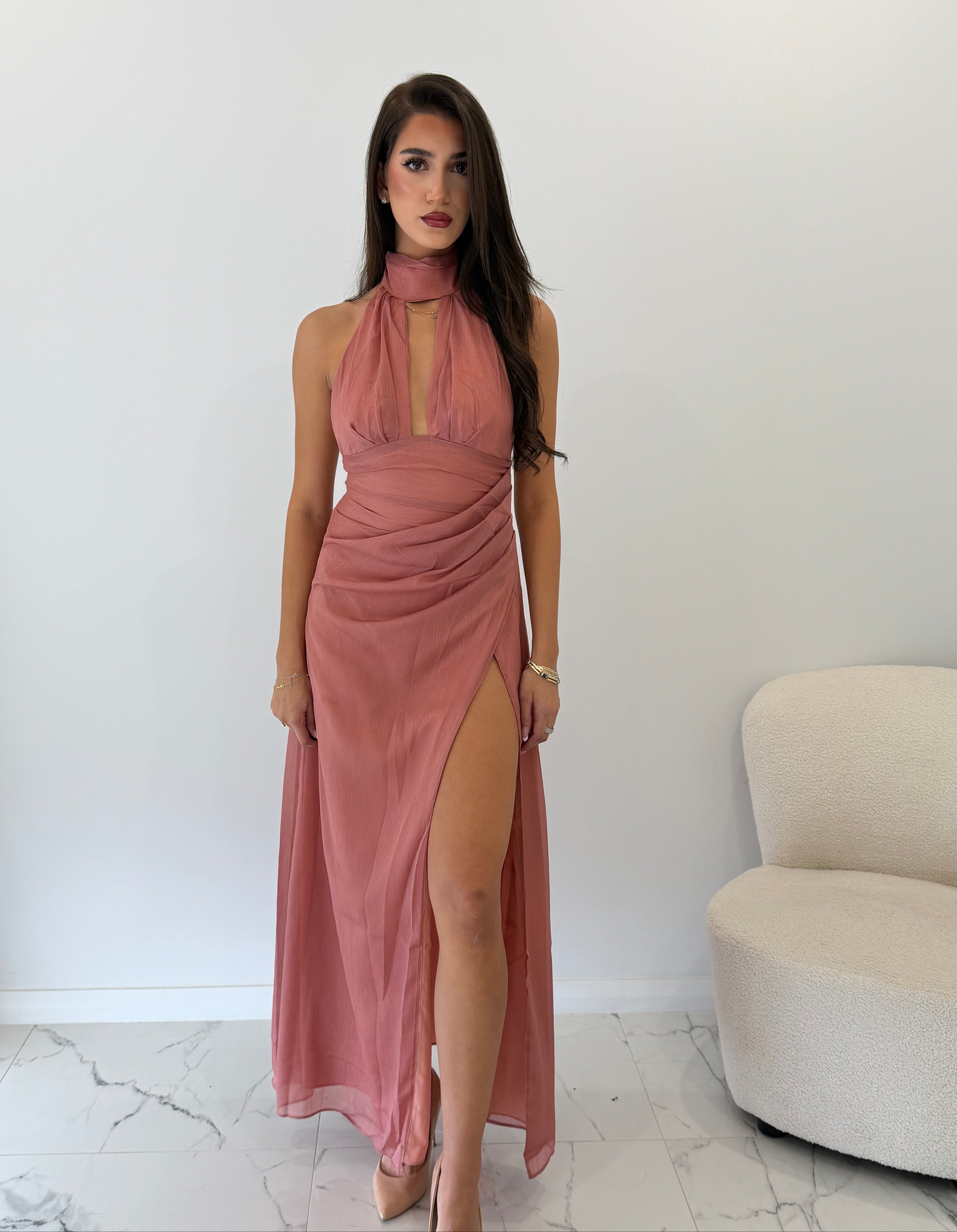 Farelli Maxi Dress in Rouge