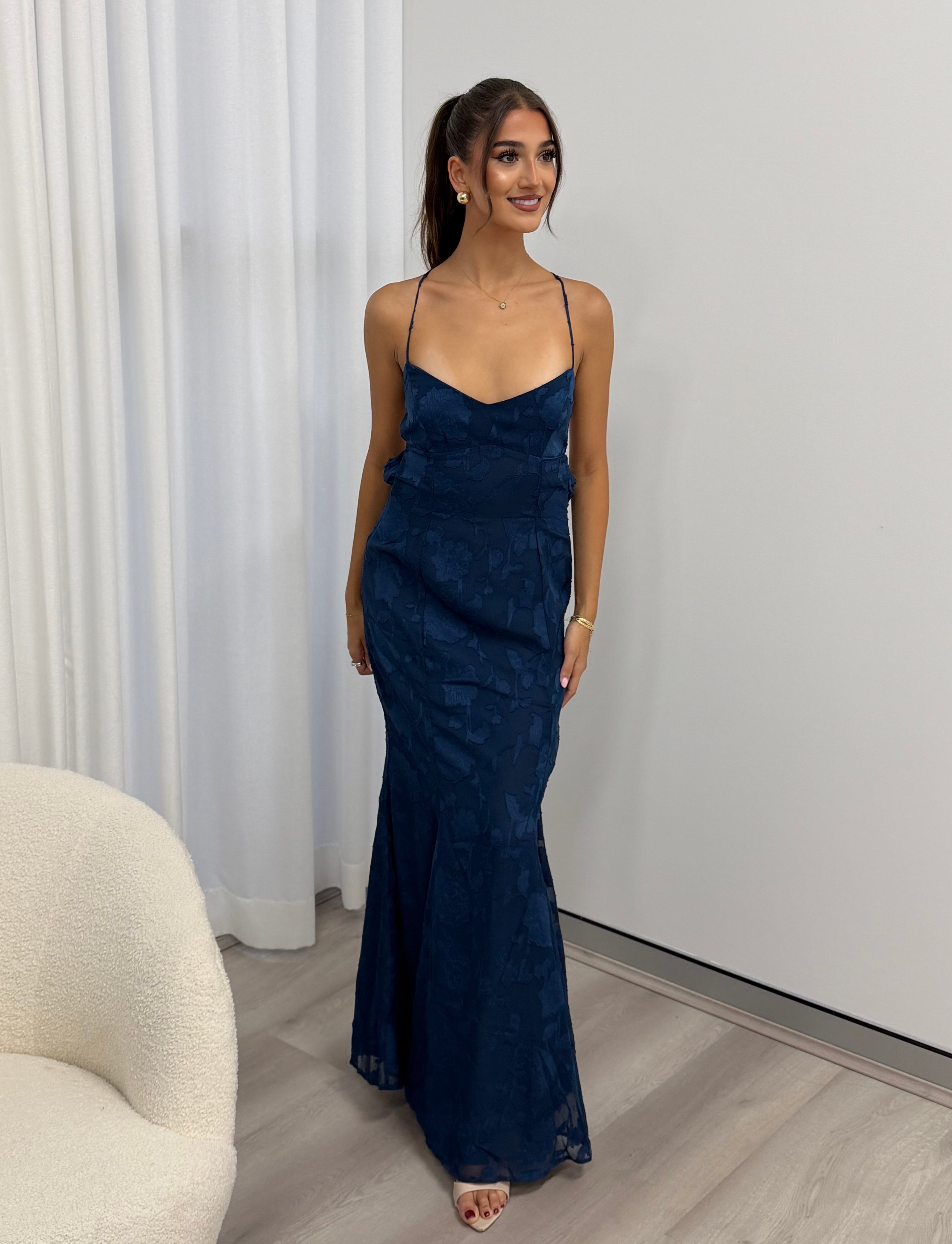 Florenza Maxi Dress in Navy
