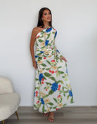 Floria Maxi Dress in White Floral