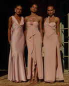 Fiora Strapless Maxi Dress in Pink by Runaway The Label | Winsome Girl Fashion