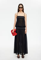 Gracia Maxi Dress in Noir