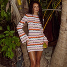 Hubert Mini Dress in Pink Multi