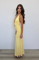 Halston Maxi Dress in Lemon