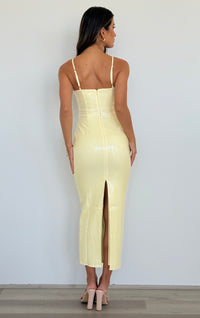 Runaway The Label - Benito Midi Dress in Lemon