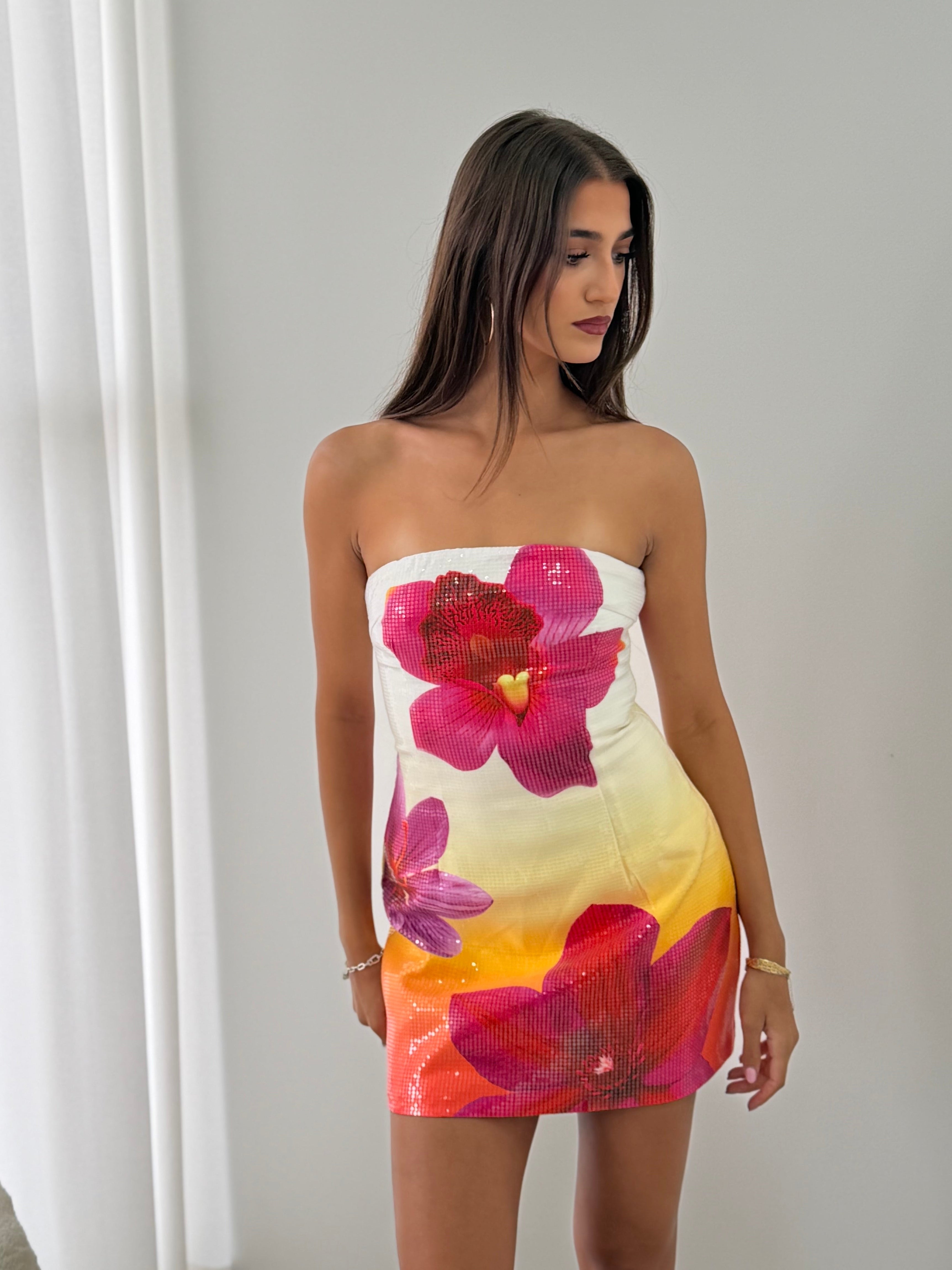  Ibiza Mini Dress in Tropical Ombre