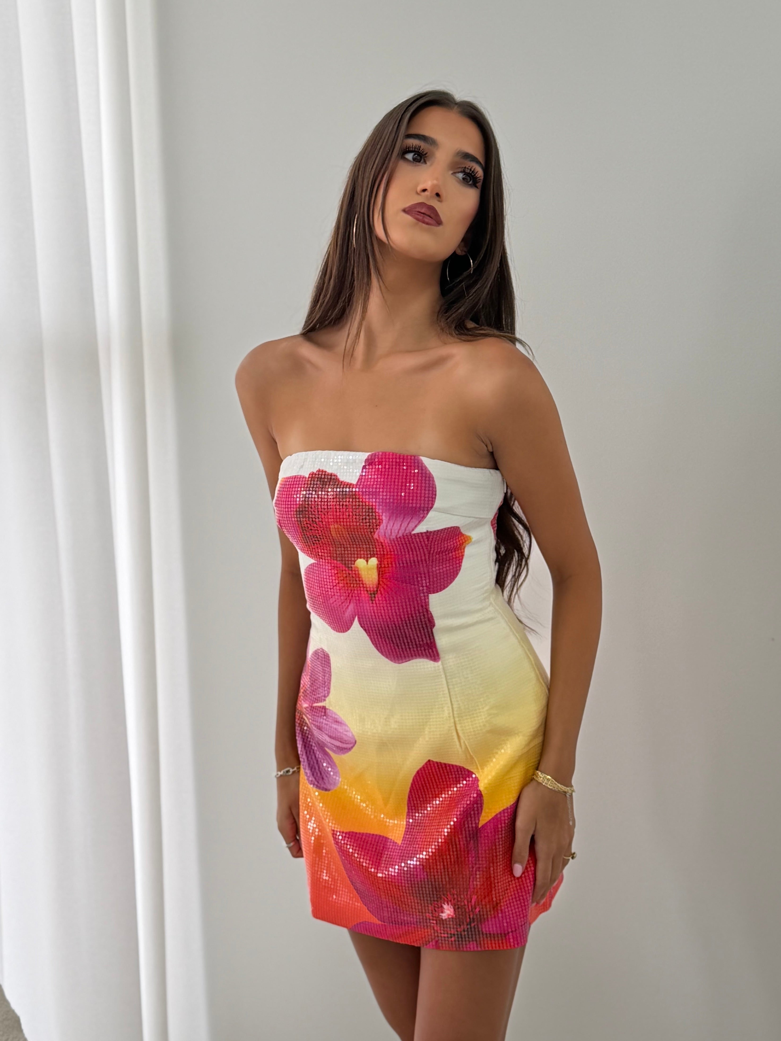  Ibiza Mini Dress in Tropical Ombre