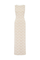 Janie Boat Neck Maxi Dress in White | Winsome Girl Fashion
