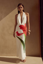 Jasmina Maxi Dress in Red Lily