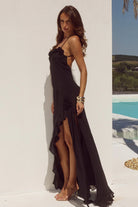Runaway The Label - Jionni Ruffle Maxi Dress in Black