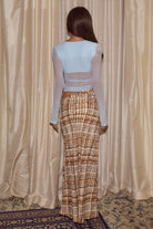 Joni Long Sleeve Cutout Maxi Dress in Mist/Vinnie Brown by Runaway The Label | Winsome Girl Fashion 
