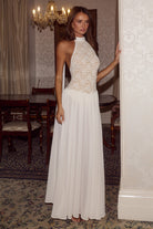 Judith Halter Low Back Maxi Dress in Lemon by Runaway The Label | Winsome Girl Fashion 