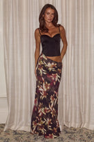 Jacinta Bustier Cut Out Maxi Dress in Harlow Black