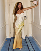 Kadie Off Shoulder Maxi Dress in Yasmin Yellow by Runaway The Label | Winsome Girl Fashion 