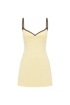 Karla Sweetheart Mini Dress in Butter by Runaway The Label | Winsome Girl Fashion 