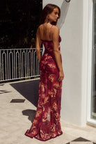 Runaway The Label - Kiata Ruffle Maxi Dress in Eliana Red
