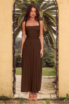 Kimba Maxi Dress in Chocolate